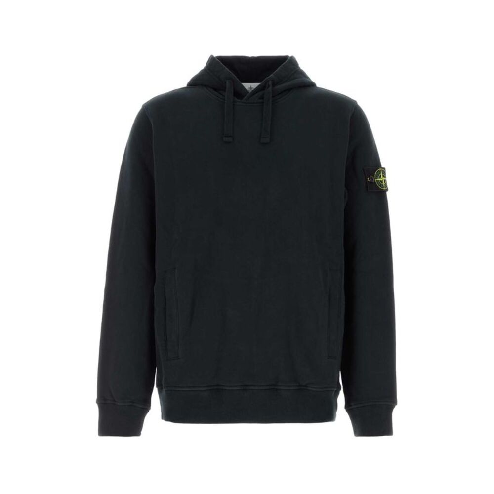 Stone Island Men Black Cotton Sweatshirt